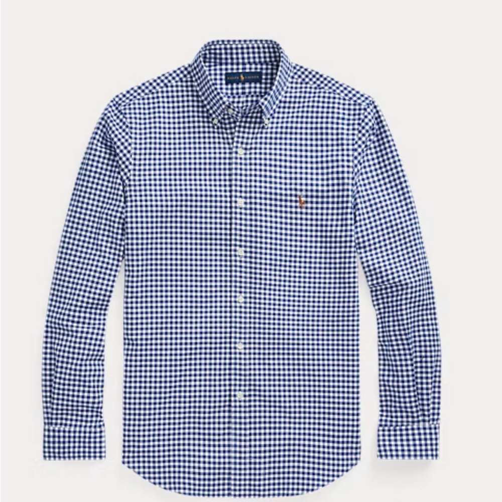 Ralph Lauren Polo Oxford Blue White Gingham